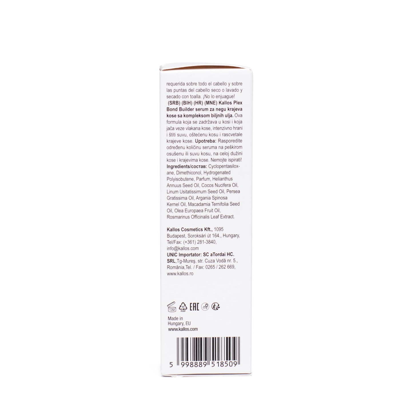 Kallos Plex Bond Builder Hair Serum 50ml
