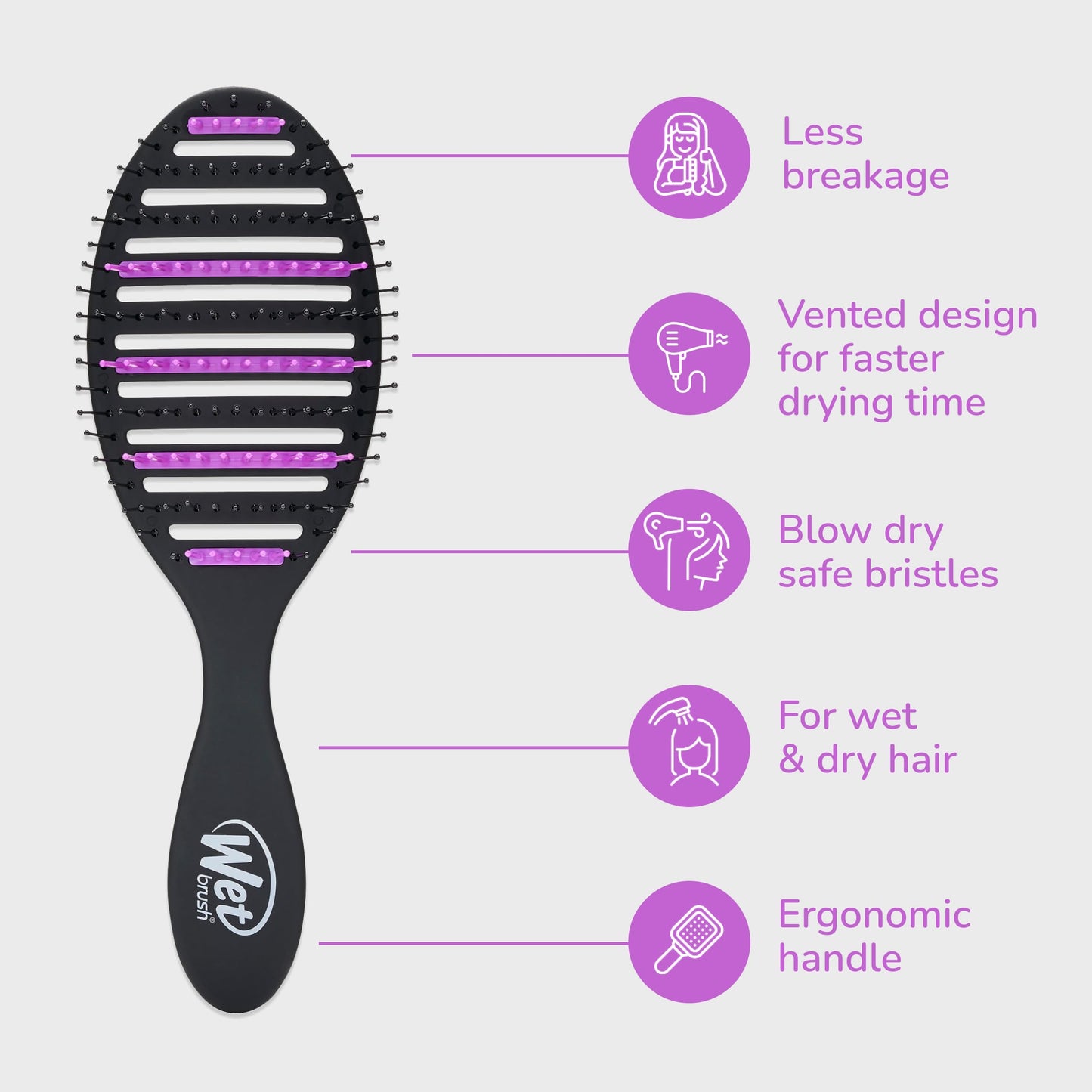 Wet Brush Speed Dry Anti-Frizz Charcoal Infused