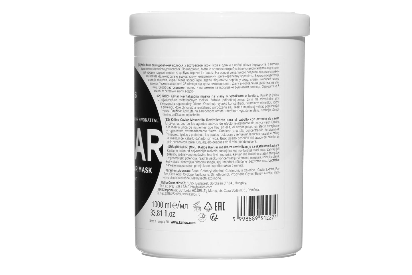 Kallos Caviar Restorative Mask 1000ml