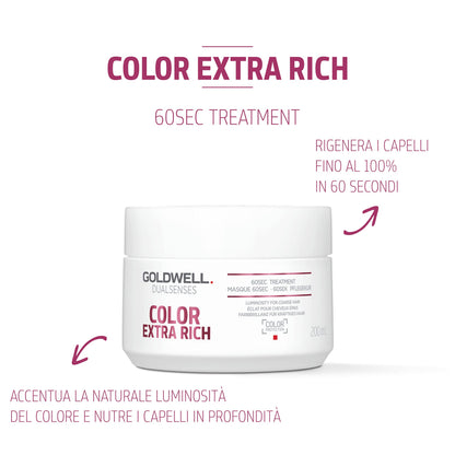 Goldwell DLS Col Extra Rich 60sec Trea 200ml NEW