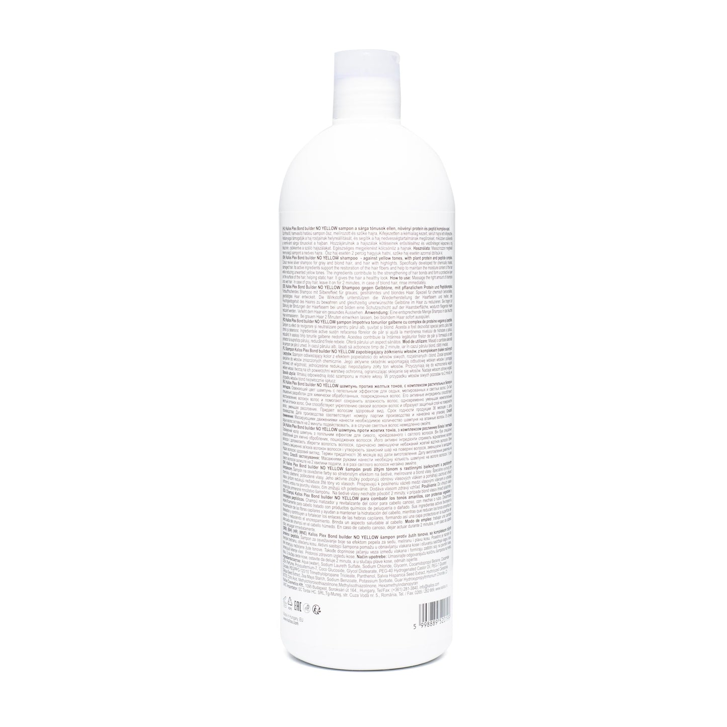 Kallos Plex Bond Builder No Yellow Shampoo 1000ml