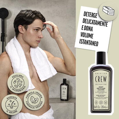American Crew Boost Pre-Styling Shampoo 250ml