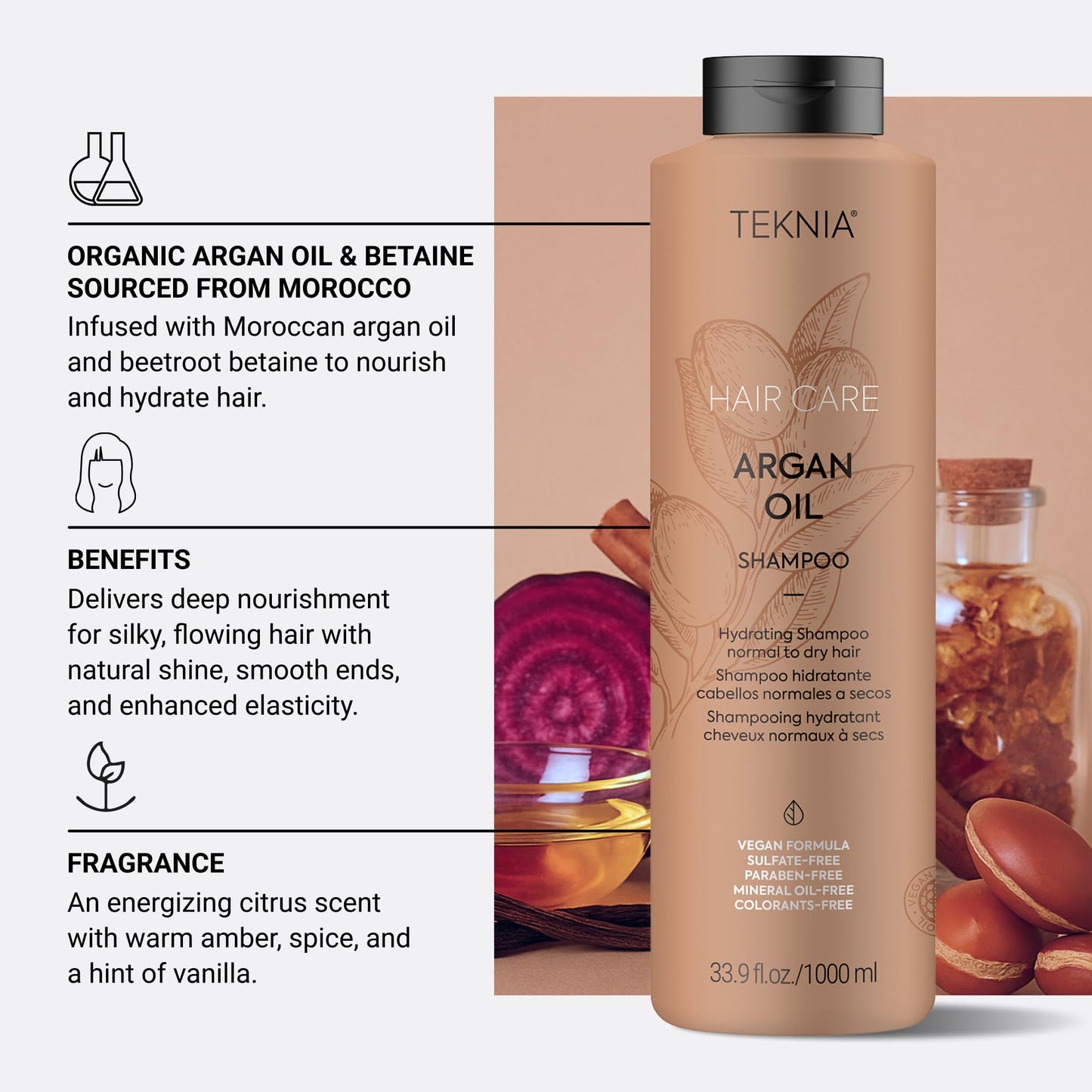 Lakme Teknia Argan Oil Shampoo 1000ml