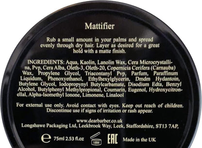 Dear Barber Pasta Matująca 20 ml Mattifier