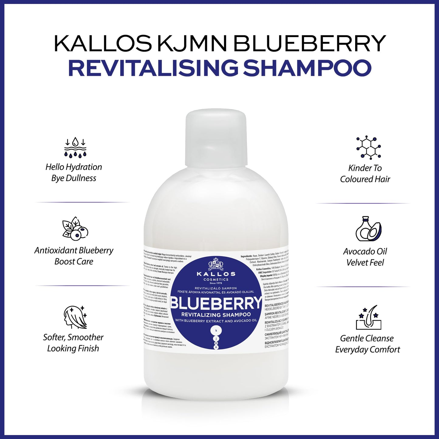 Kallos Blueberry Revitalizing Shampoo 1000ml