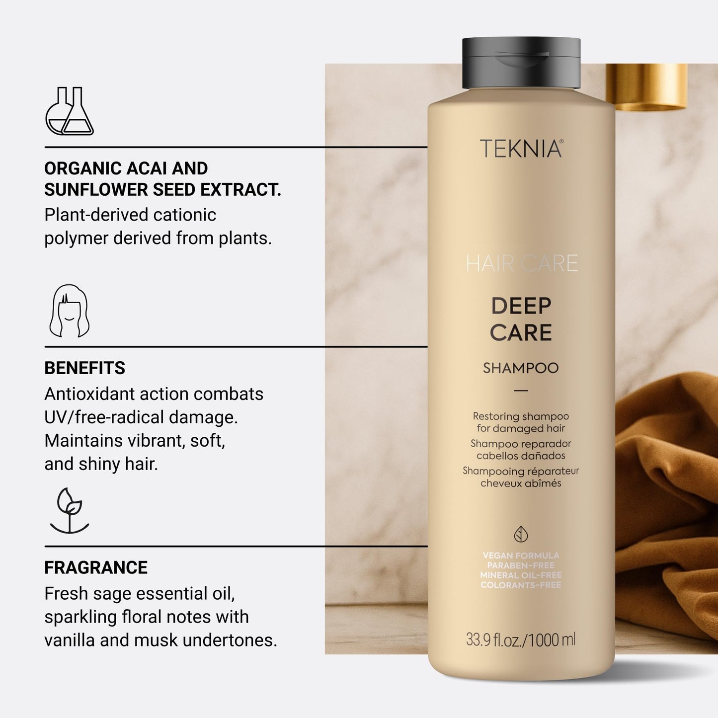 Lakme Teknia Deep Care Shampoo 1000ml