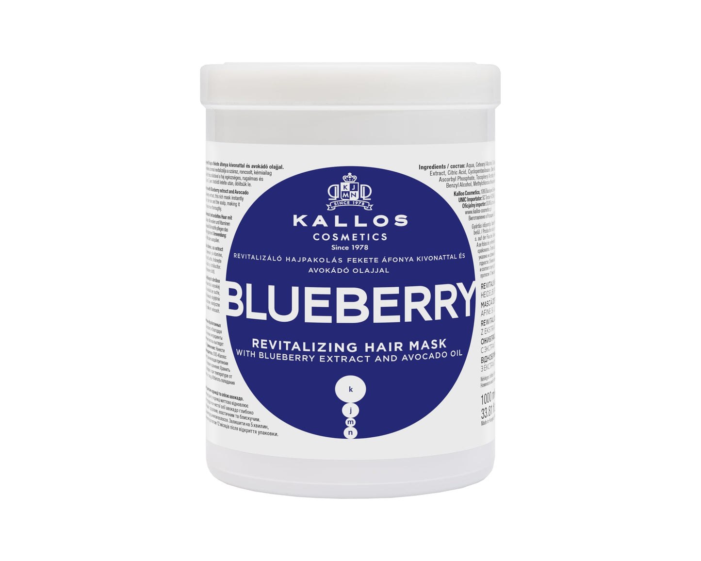 Kallos Blueberry Revitalizing Mask 1000ml