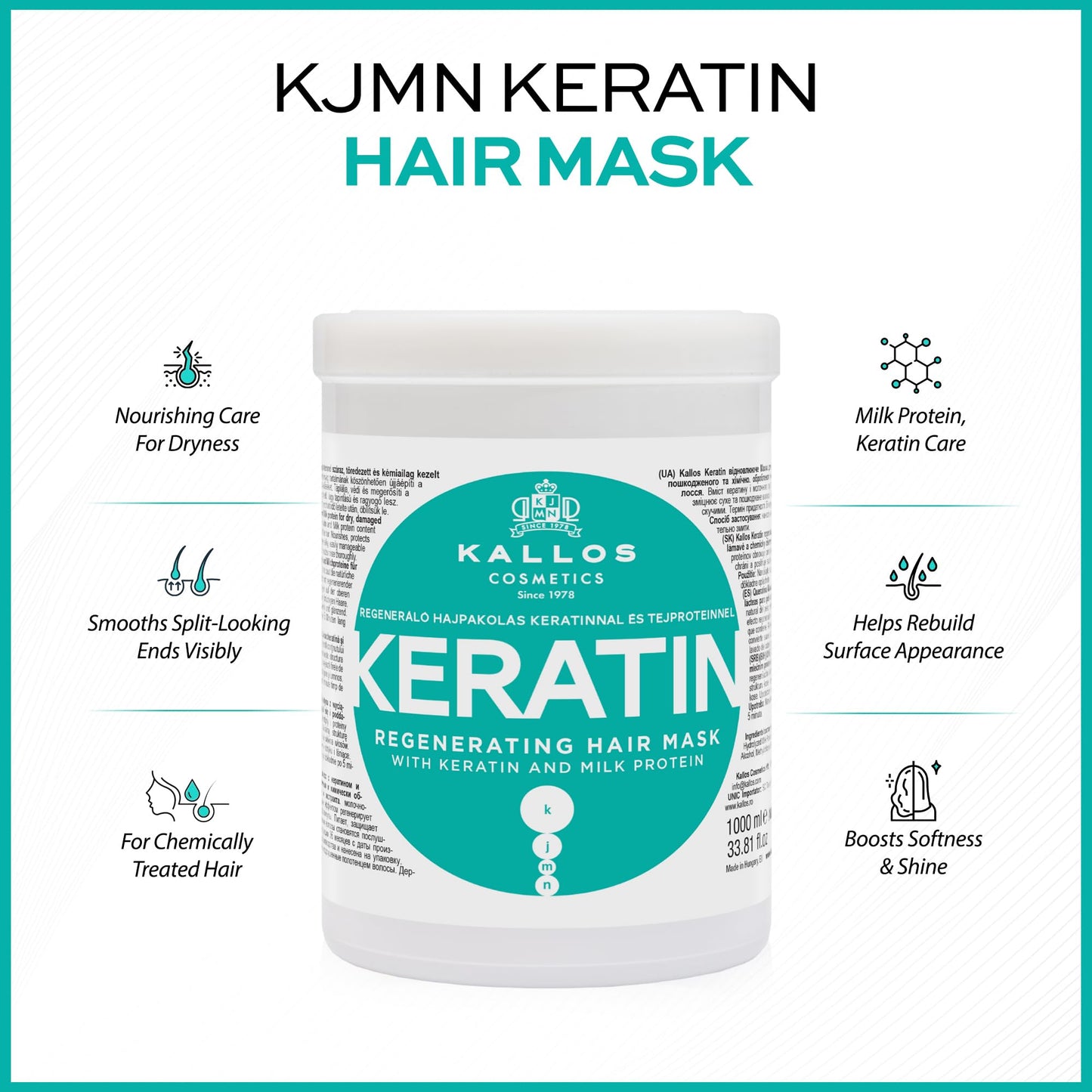 Kallos Keratin Mask 1000ml