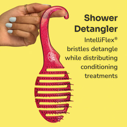 Wet Brush Shower Detangler Glitter Pink