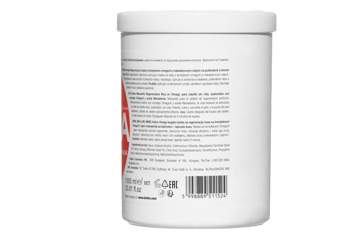 Kallos Omega Mask 1000ml