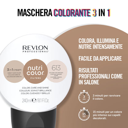 Revlon Nutri Color 613 Golden Ash Brown Mask 240ml