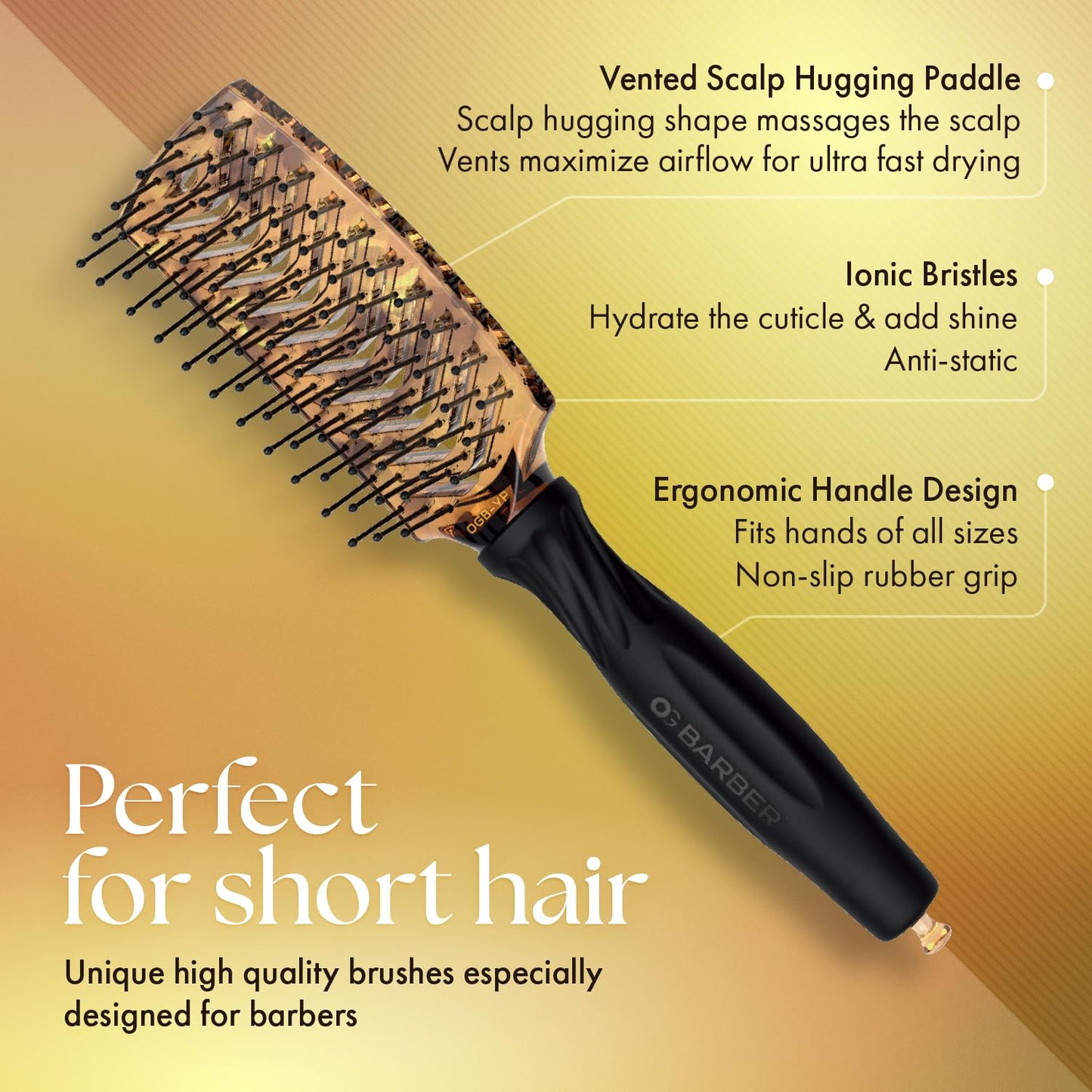 Olivia Garden 131 Barber Vented Paddle OGB-VP