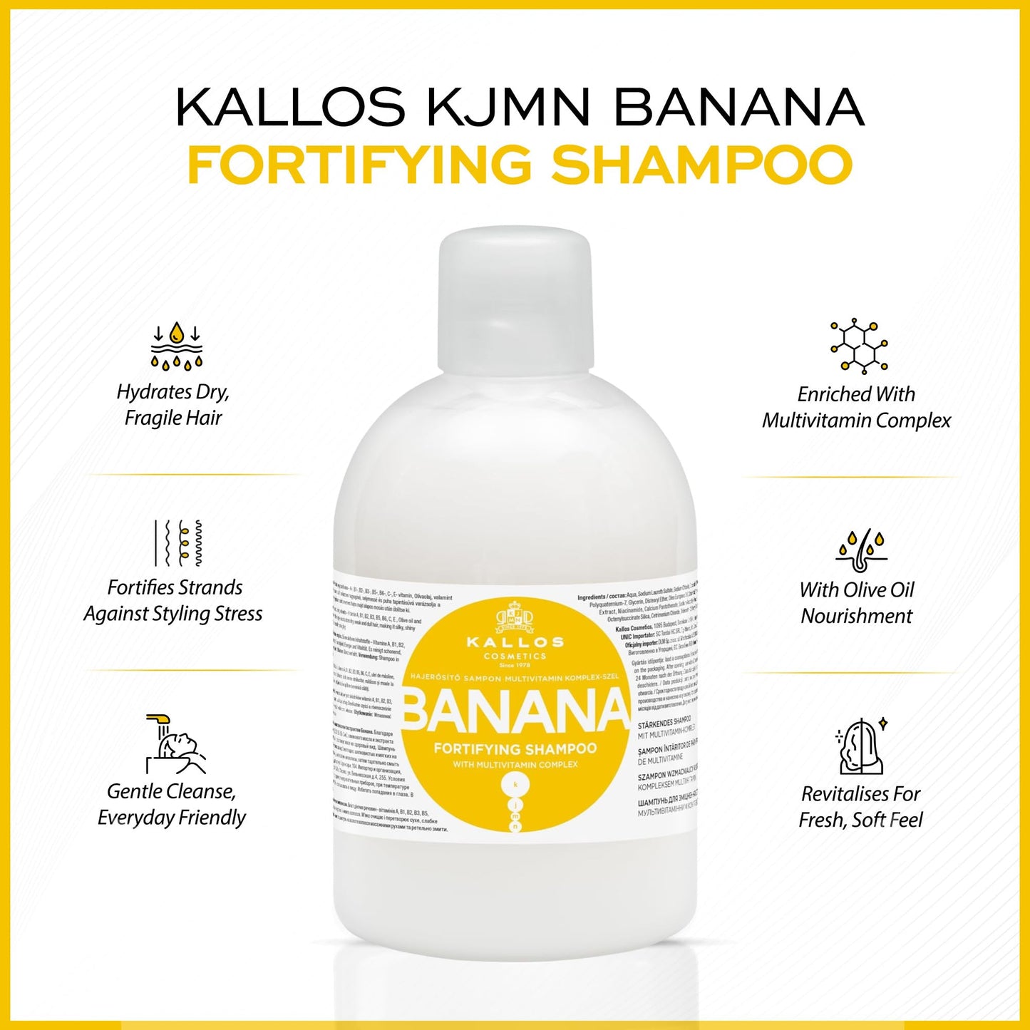 Kallos Banana Fortifying Shampoo 1000ml