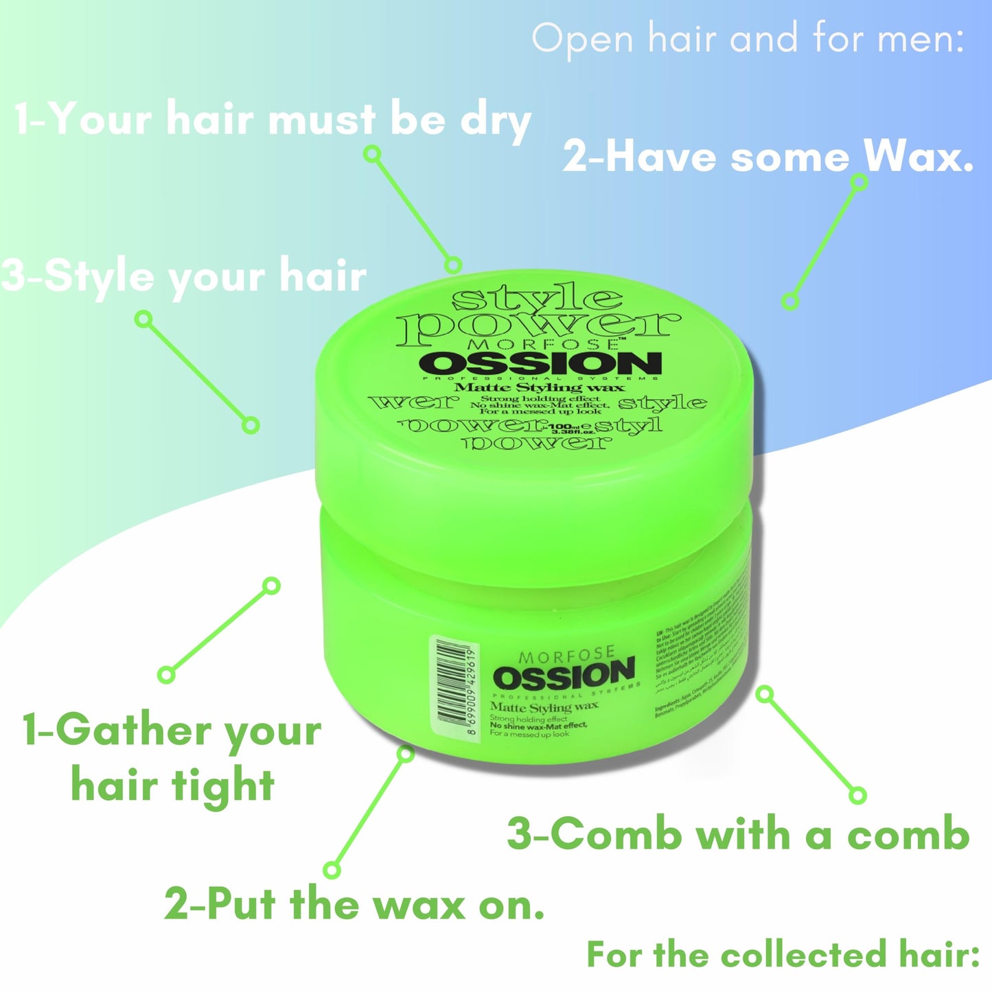 Morfose Ossion Matte Wax 100ml