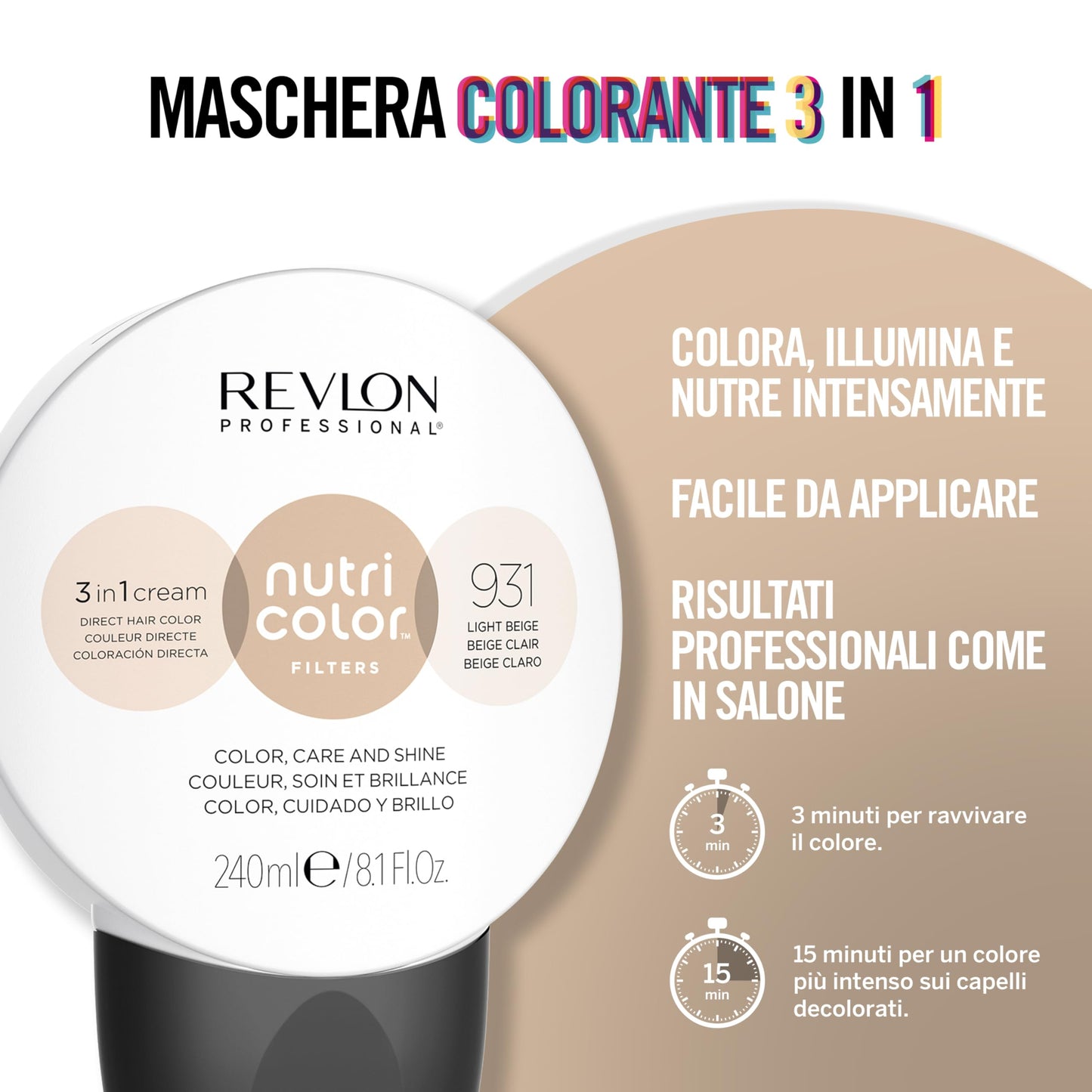 Revlon Nutri Color 931 Light Beige Maska 240ml