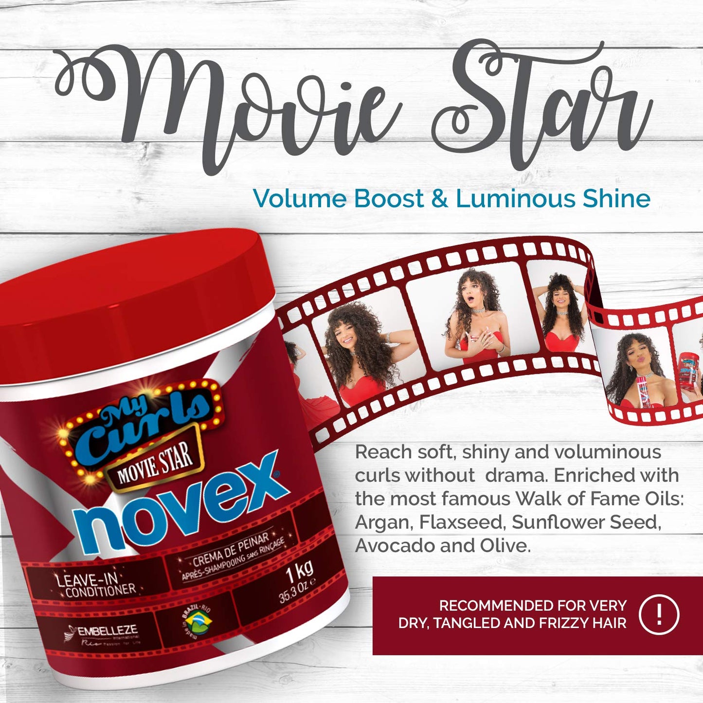 Novex My Curls Movie Star Odżywka Leave-In 1kg