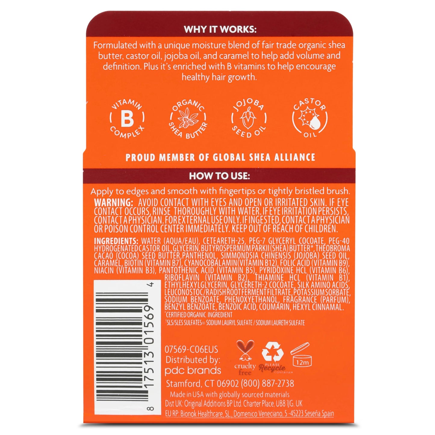 Cantu Shea Butter Extra Hold Edge Stay Gel 64g