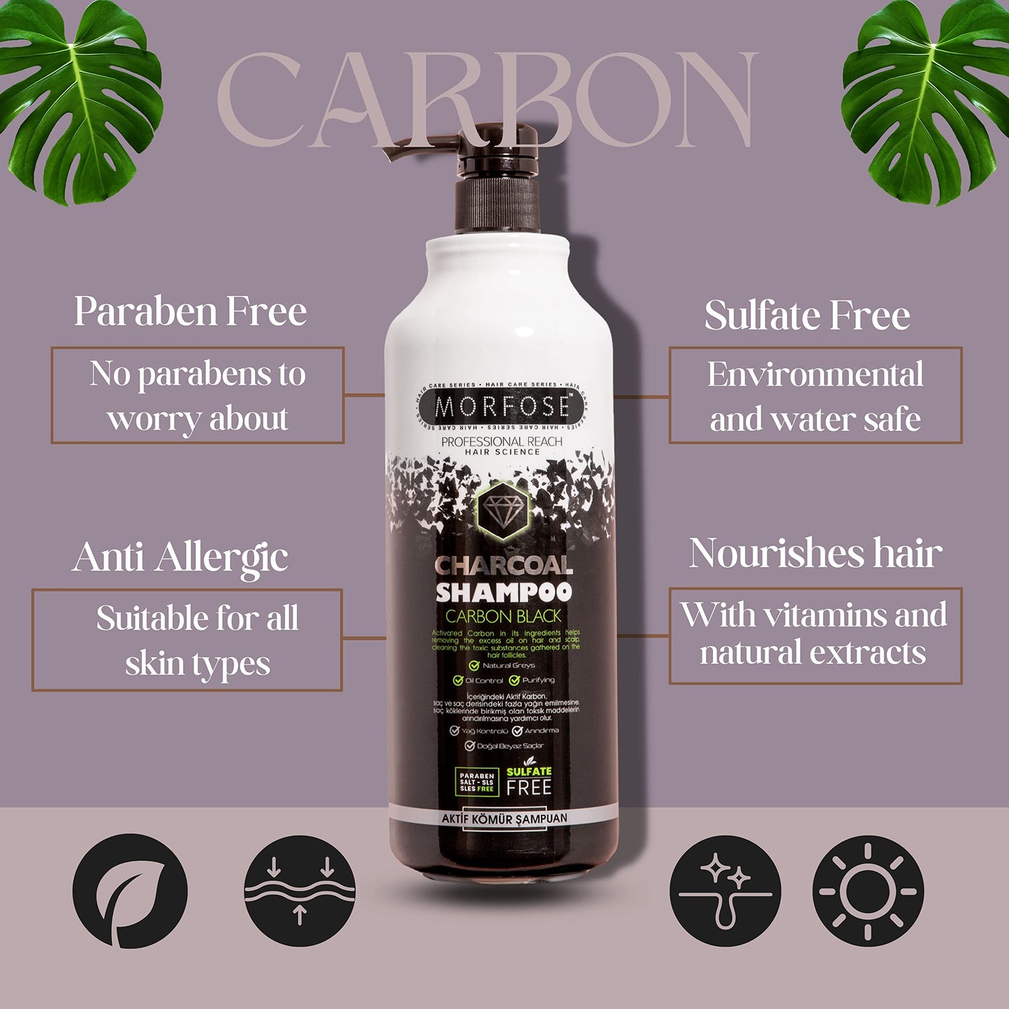 Morfose Charcoal Carbon Szampon 1000ml