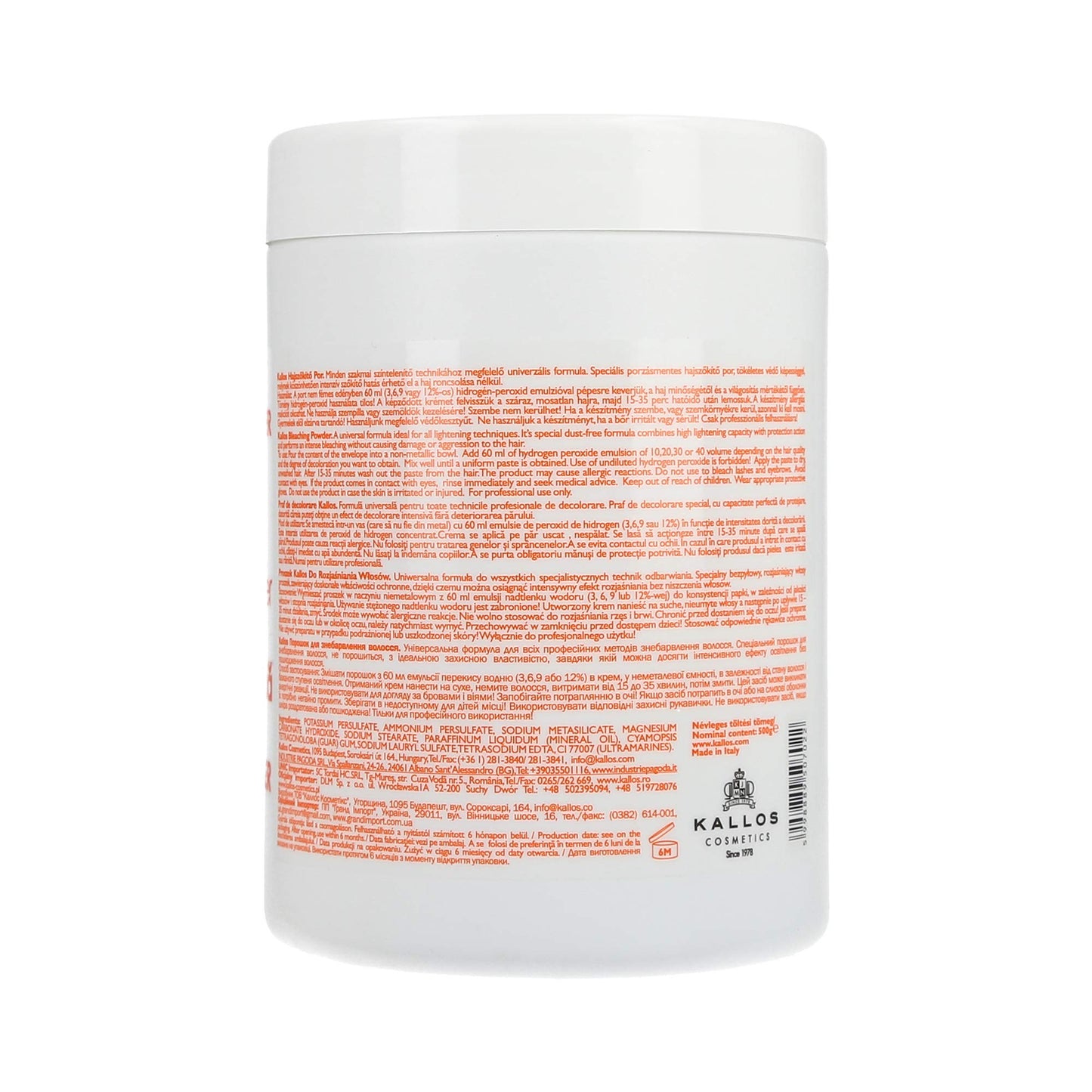 Kallos Professional Super Fast Bleach Powder 500g