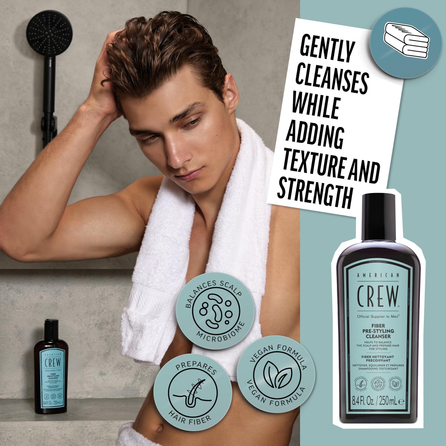 American Crew Fiber Pre-Styling Shampoo 250ml