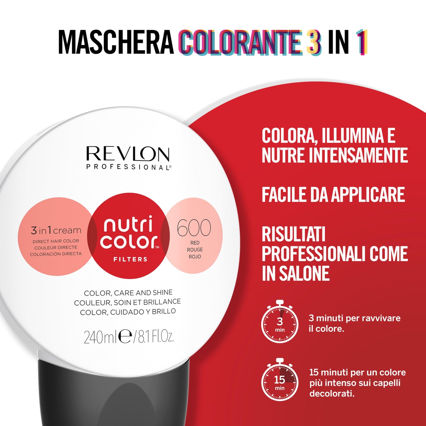 Revlon Nutri Color 600 Red Maska 240ml