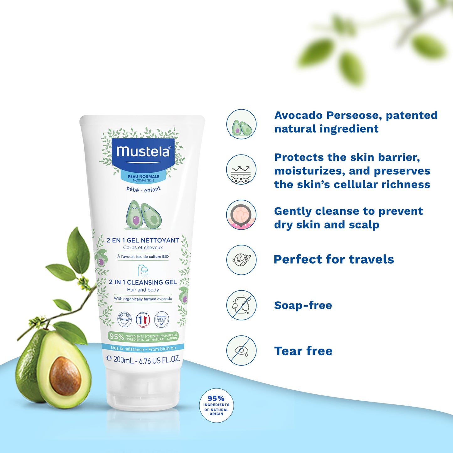 Mustela 2in1 Cleansing Gel 200ml