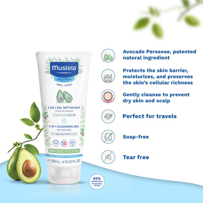 Mustela 2in1 Cleansing Gel 200ml