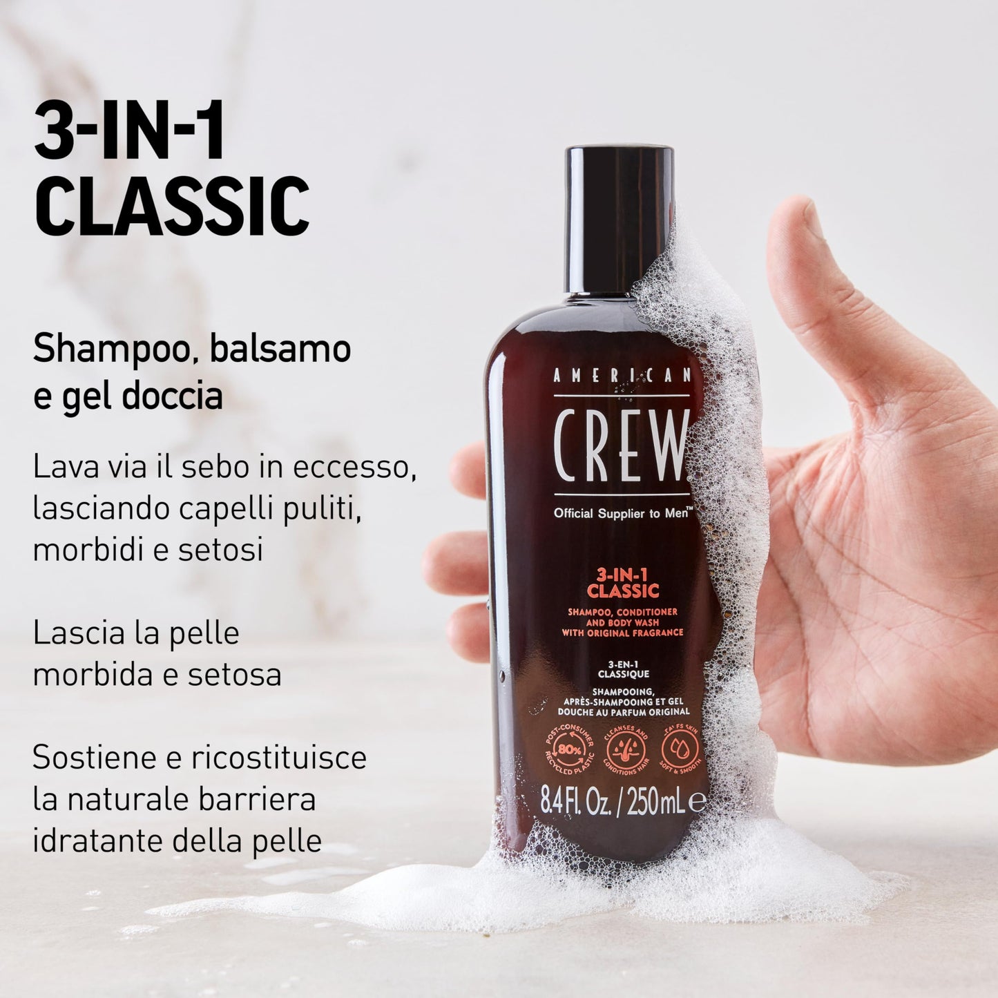 American Crew 3-in-1 Sh.+Cond.+Body Wash 450ml
