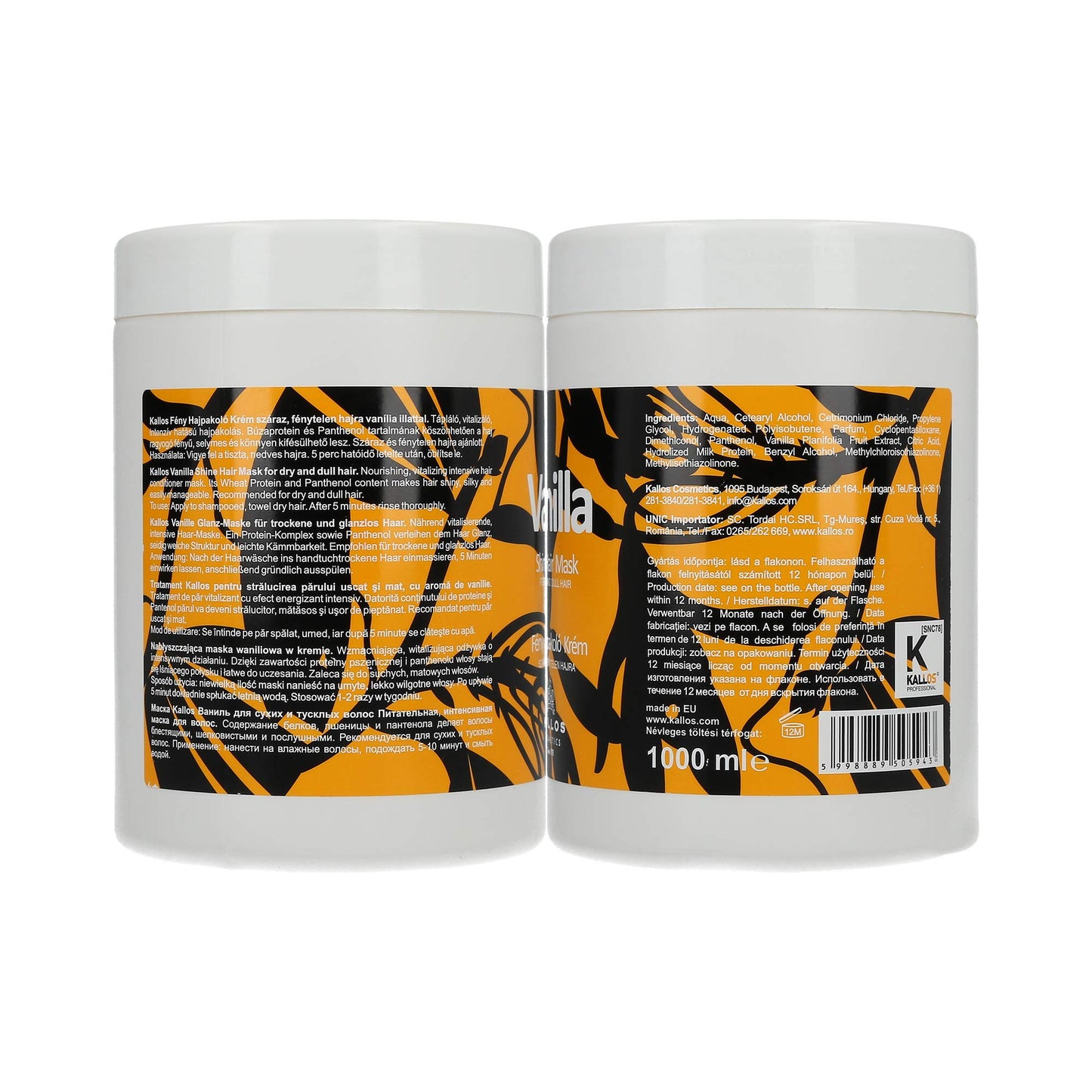 Kallos Vanilla Shine Mask 1000ml