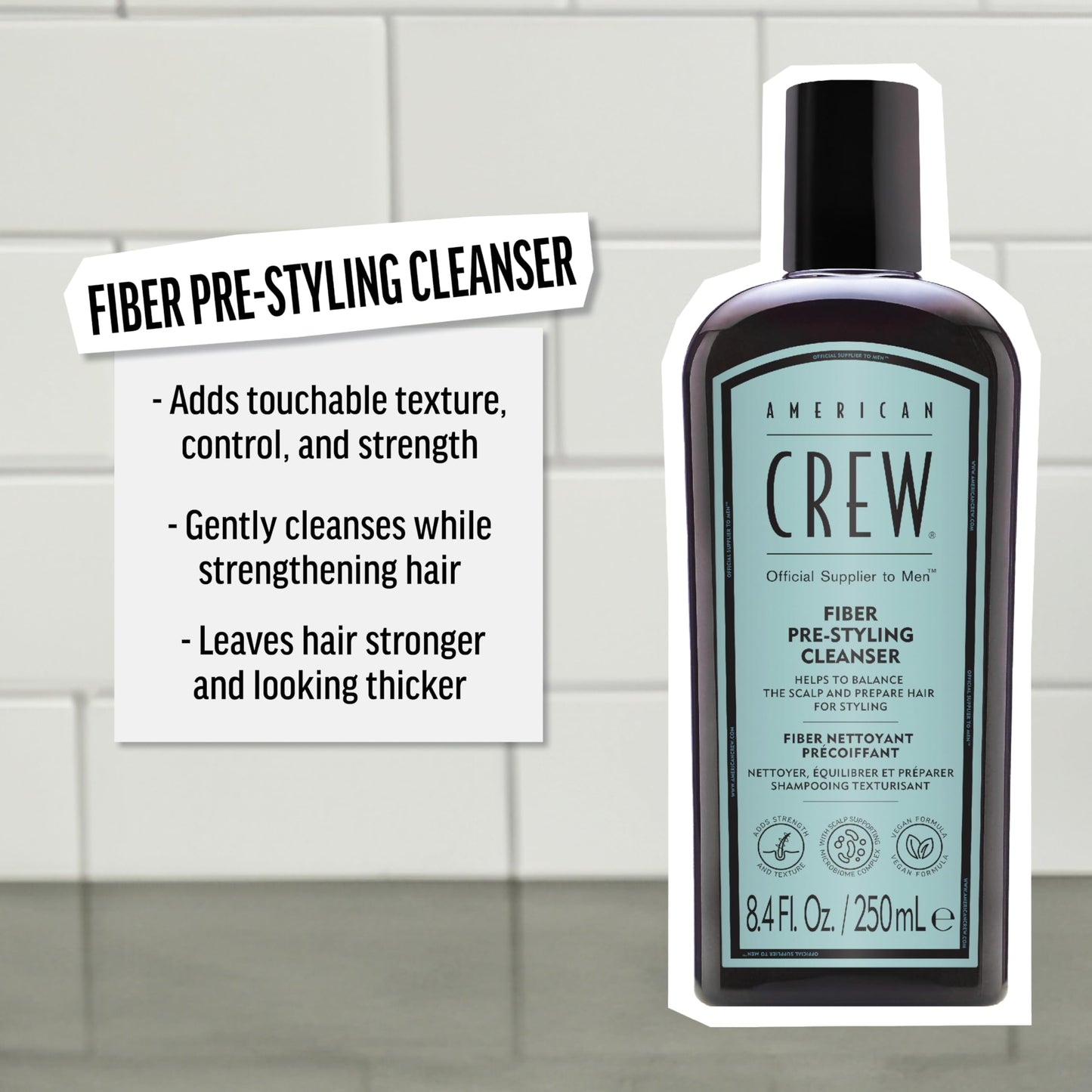 American Crew Fiber Pre-Styling Shampoo 250ml