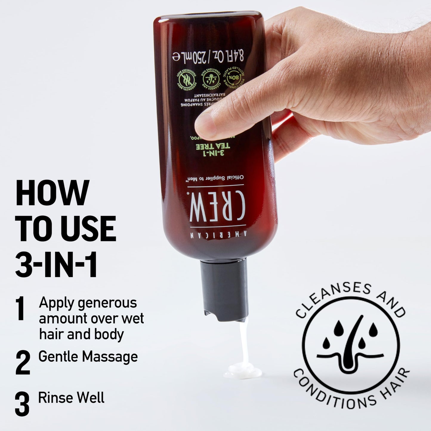 American Crew 3 in 1 Tea Tree Gel 250ml