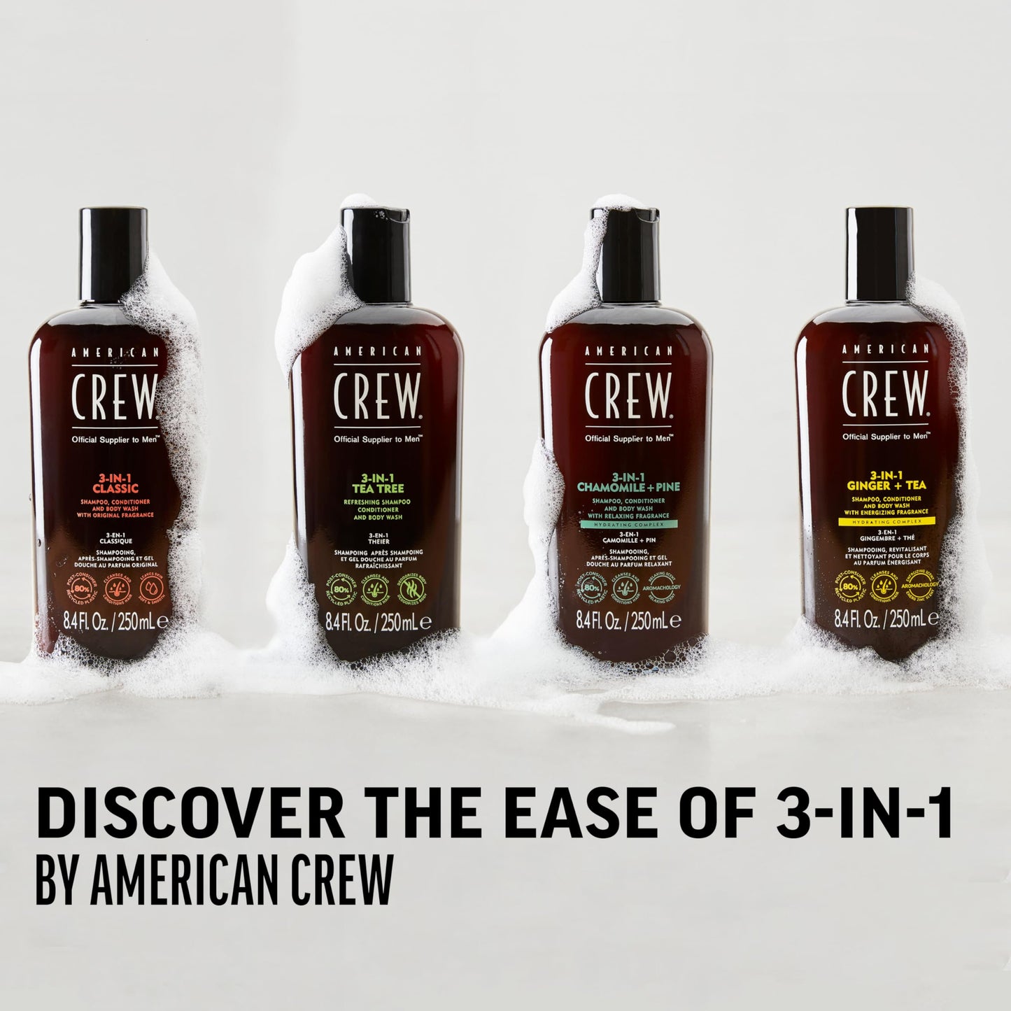 American Crew 3 in 1 Ginger + Tea Gel 250ml