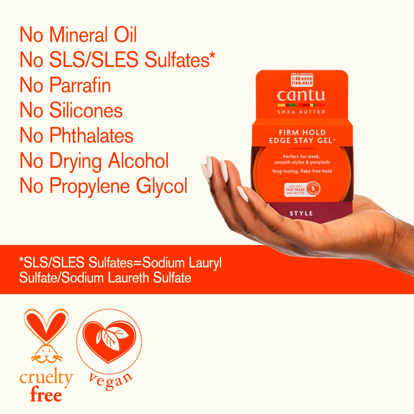 Cantu Shea Butter Extra Hold Edge Stay Gel 64g