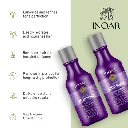 INOAR DUO Speed Blond Szampon250ml + Odżywka250ml
