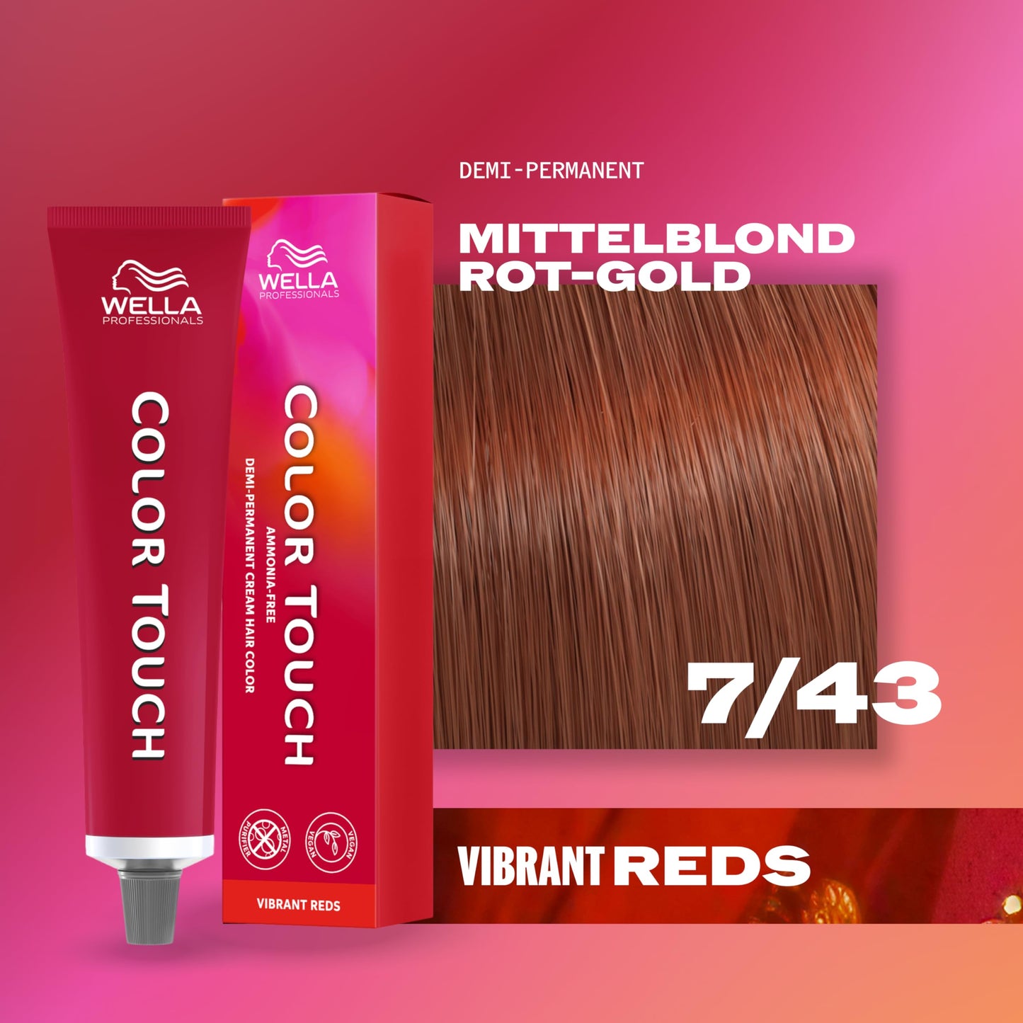 Wella Farba Color Touch 60ml 7/43