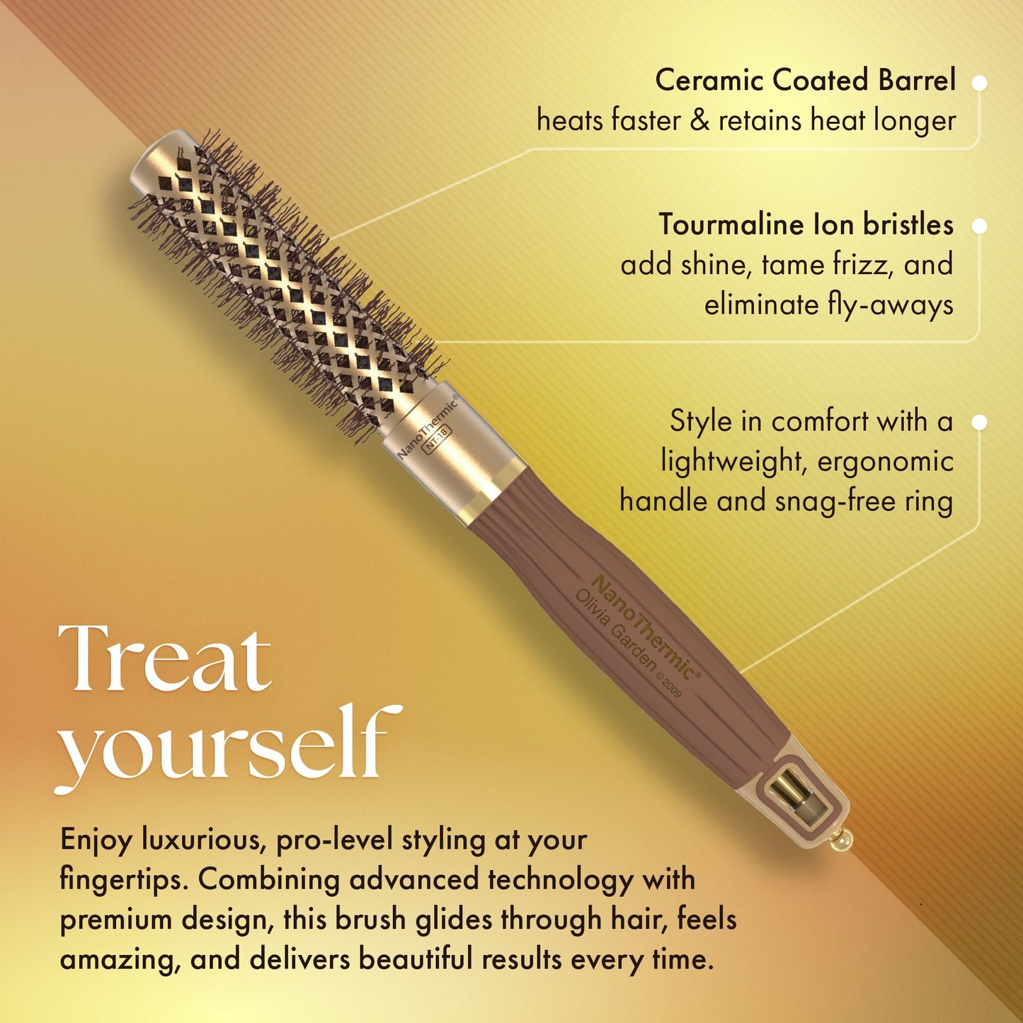 Olivia Garden 23 NanoThermic Round Thermal NT-18