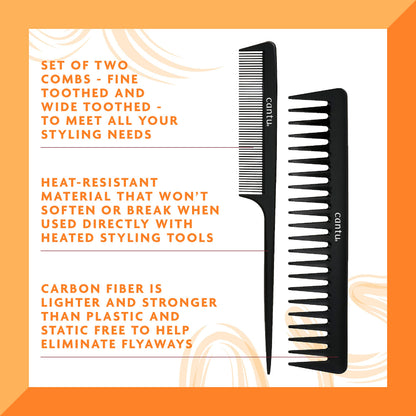Cantu Two Carbon Fiber Combs