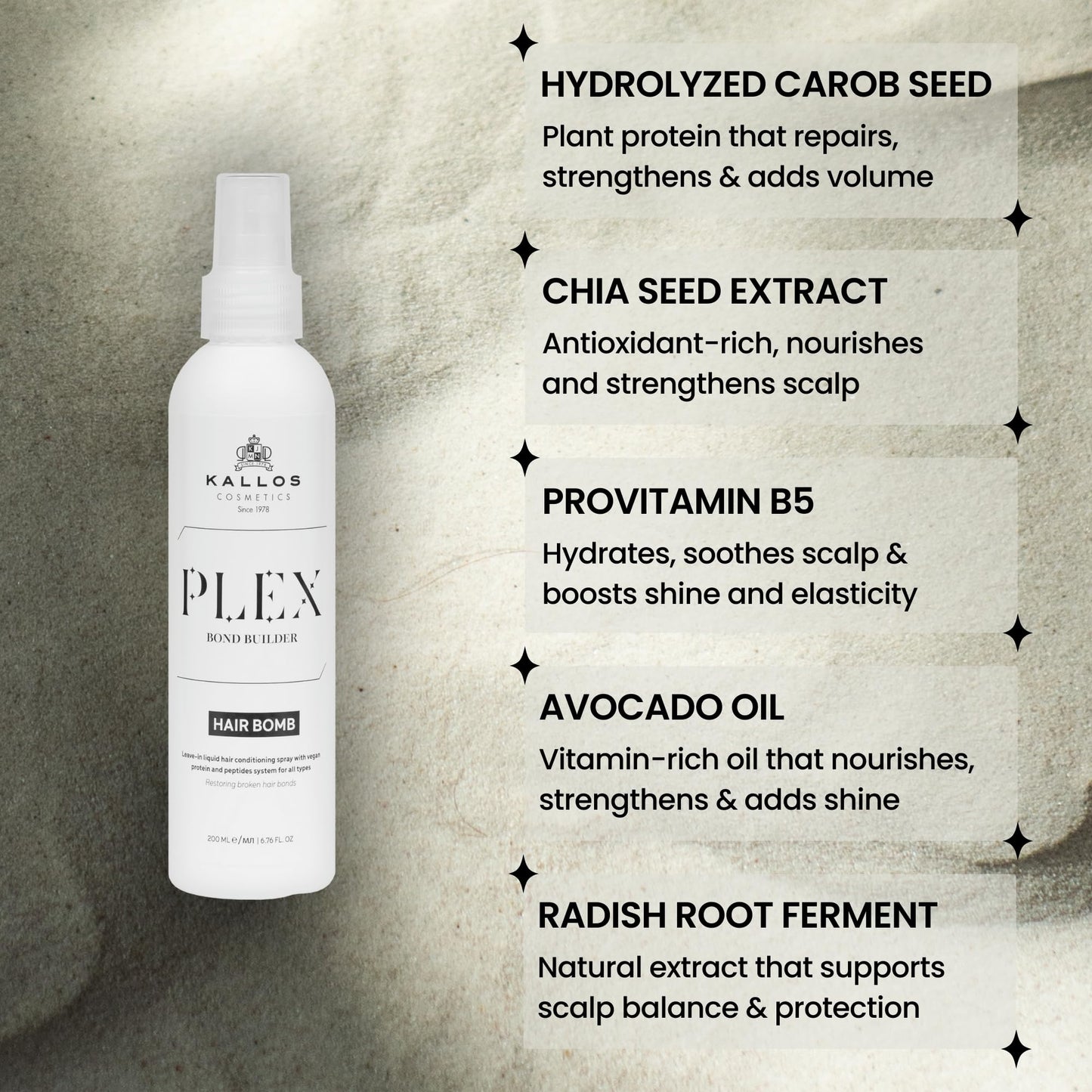 Kallos Plex Bond Builder Hair Bomb Spray 200ml