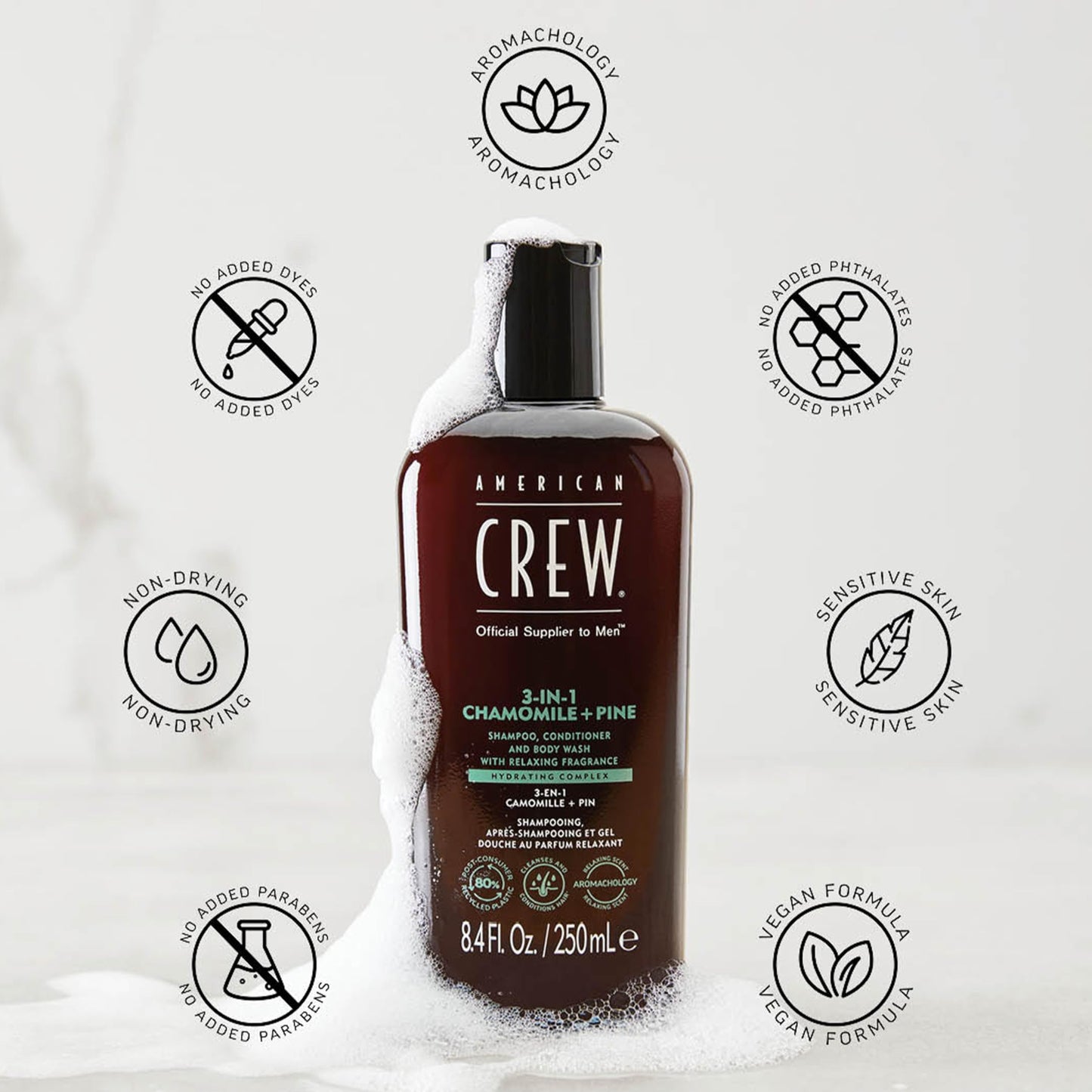 American Crew 3 in 1 Chamomile + Pine Gel 1000ml