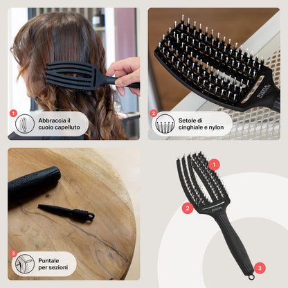 Olivia Garden 20 Finger Brush Combo Medium