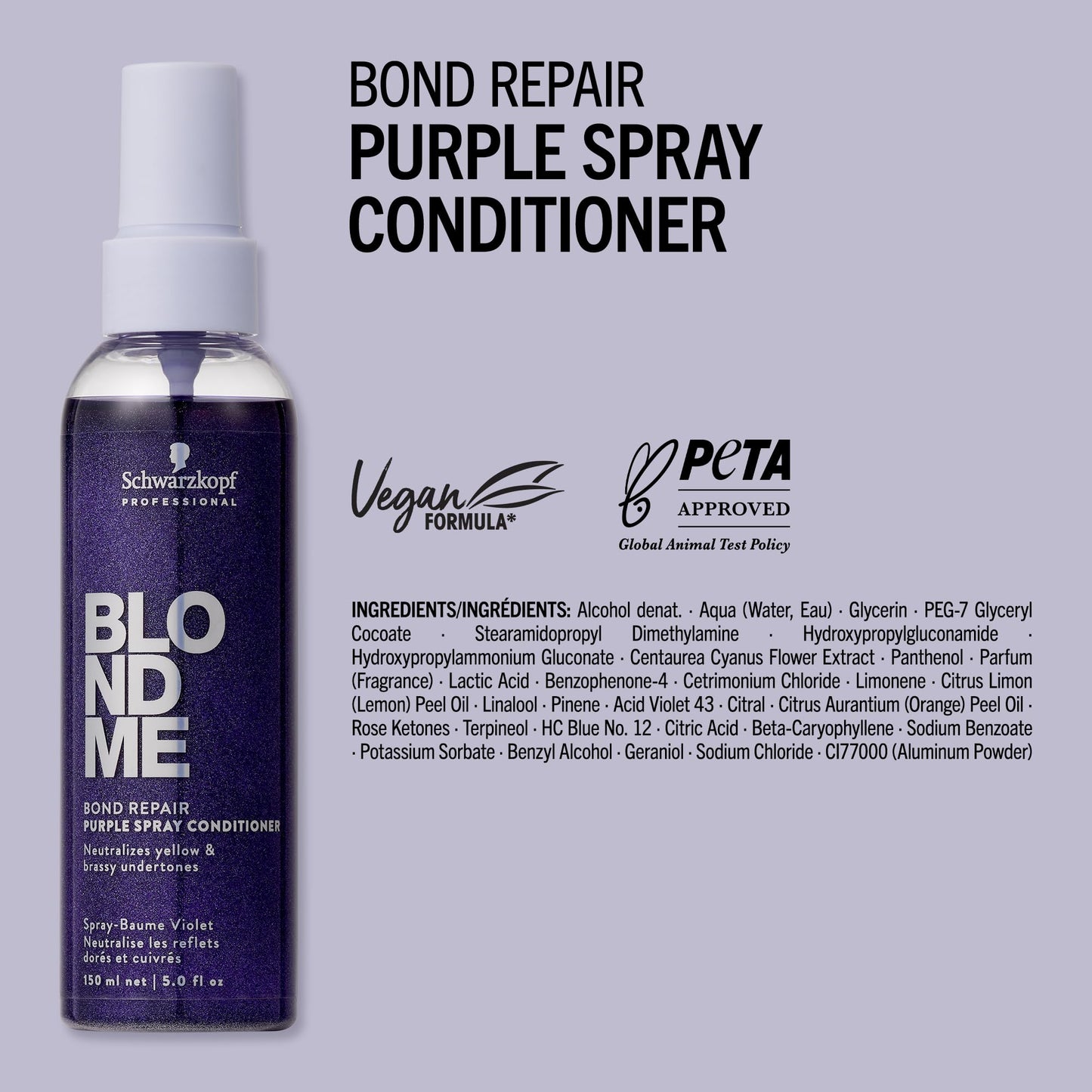 Schwarzkopf Blondme Purple Conditioner Spray 150ml