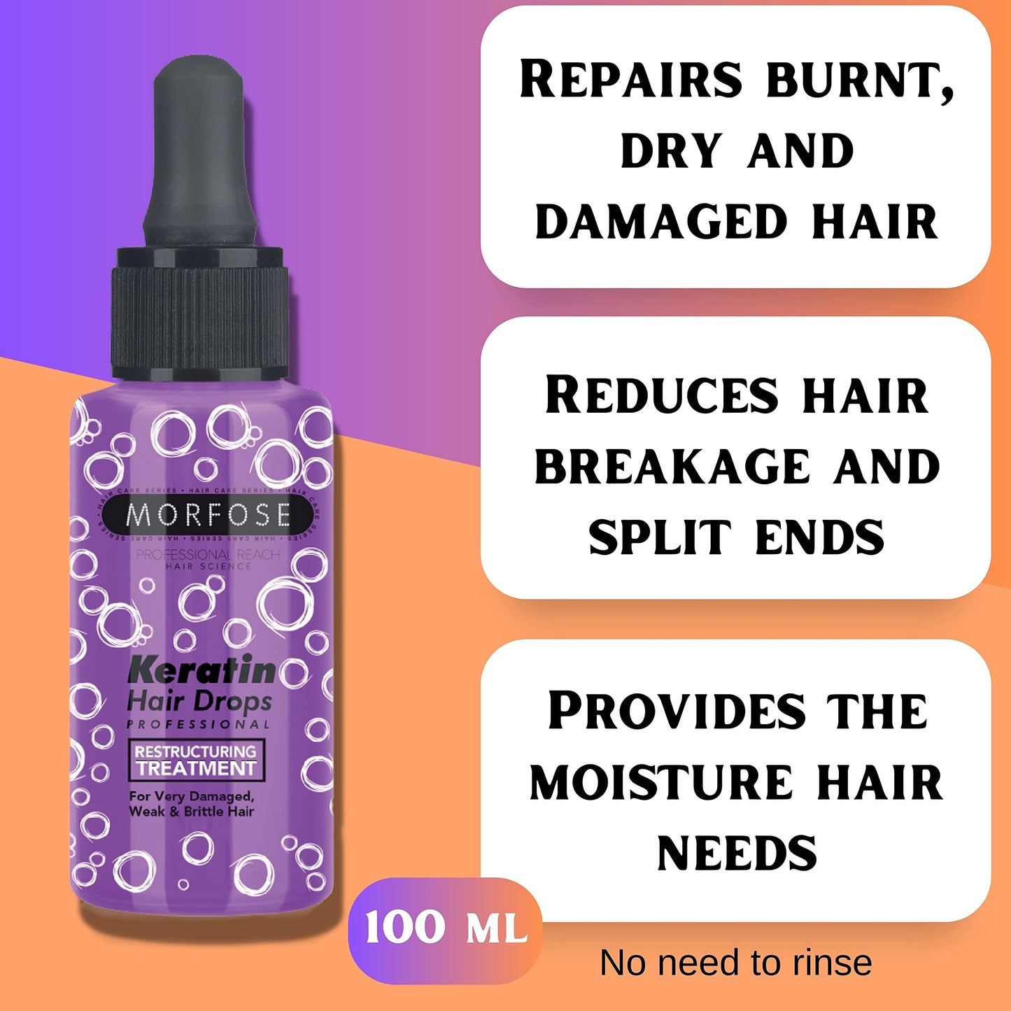 Morfose Keratin Hair Drops Serum 100ml