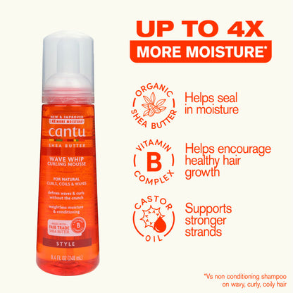 Cantu Shea Butter Wave Whip Curling Mousse 248ml