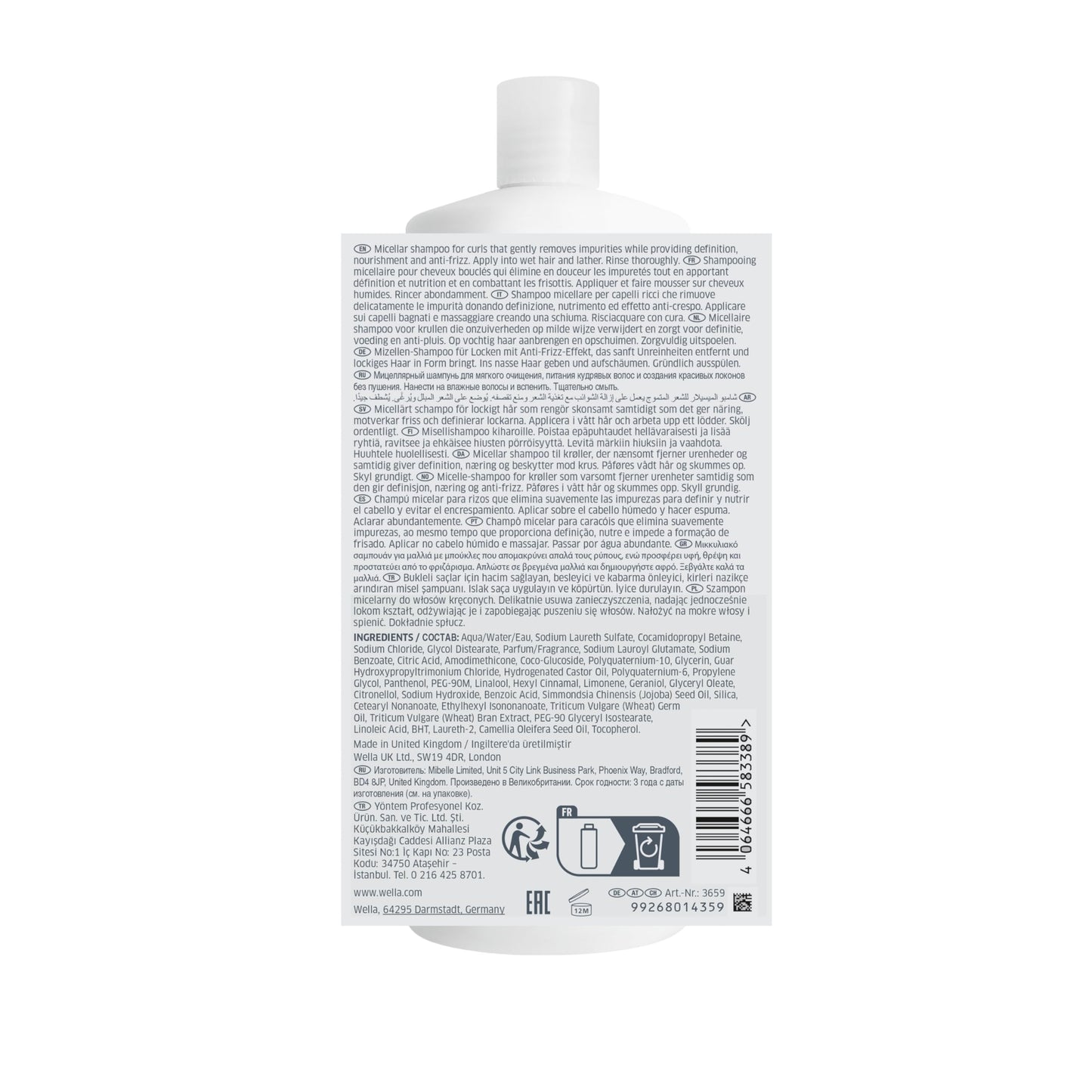 Wella NUTRICURLS Szampon Loki 1000ml NEW