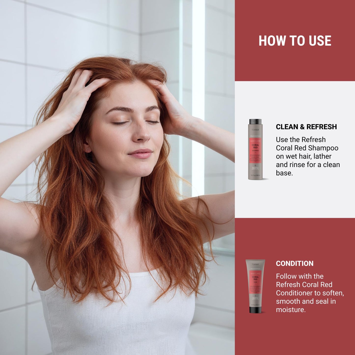 Lakme Teknia Refresh Coral Red Kit 300+250ml