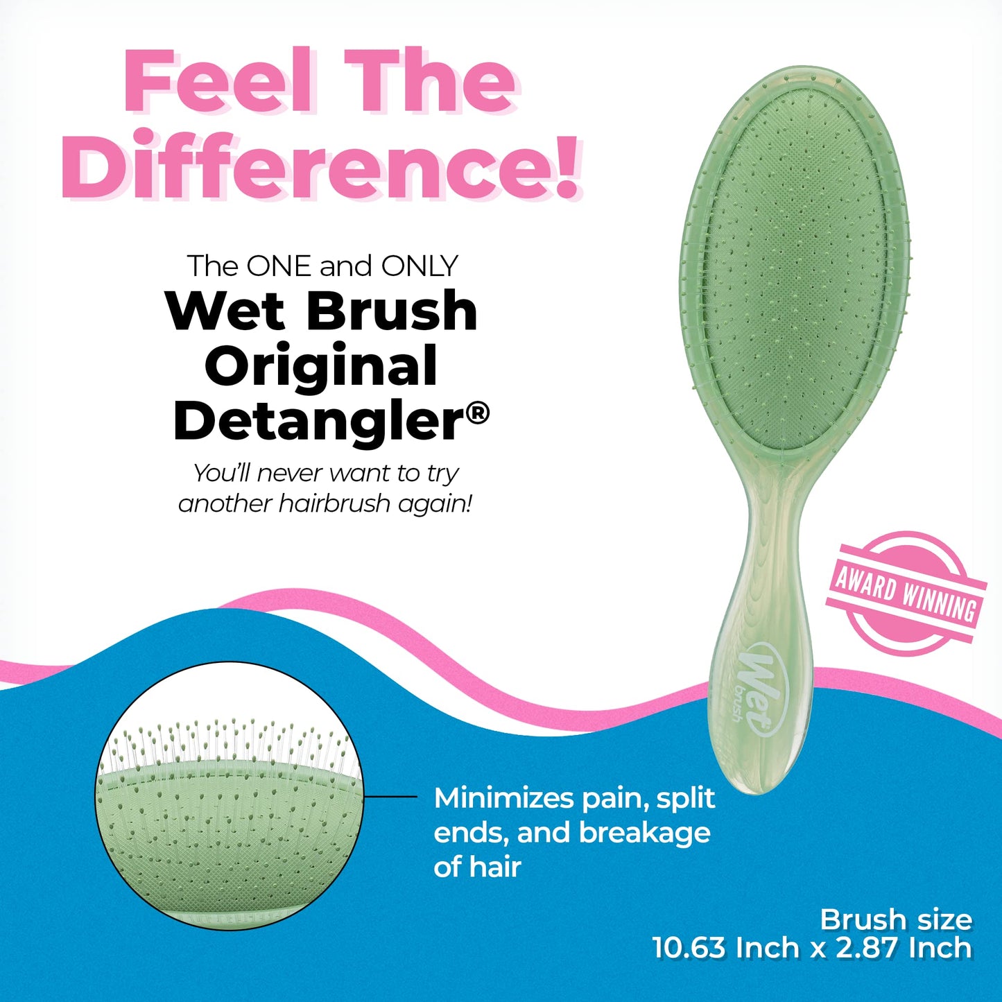 Wet Brush Original Detangler Natural Marble Jade