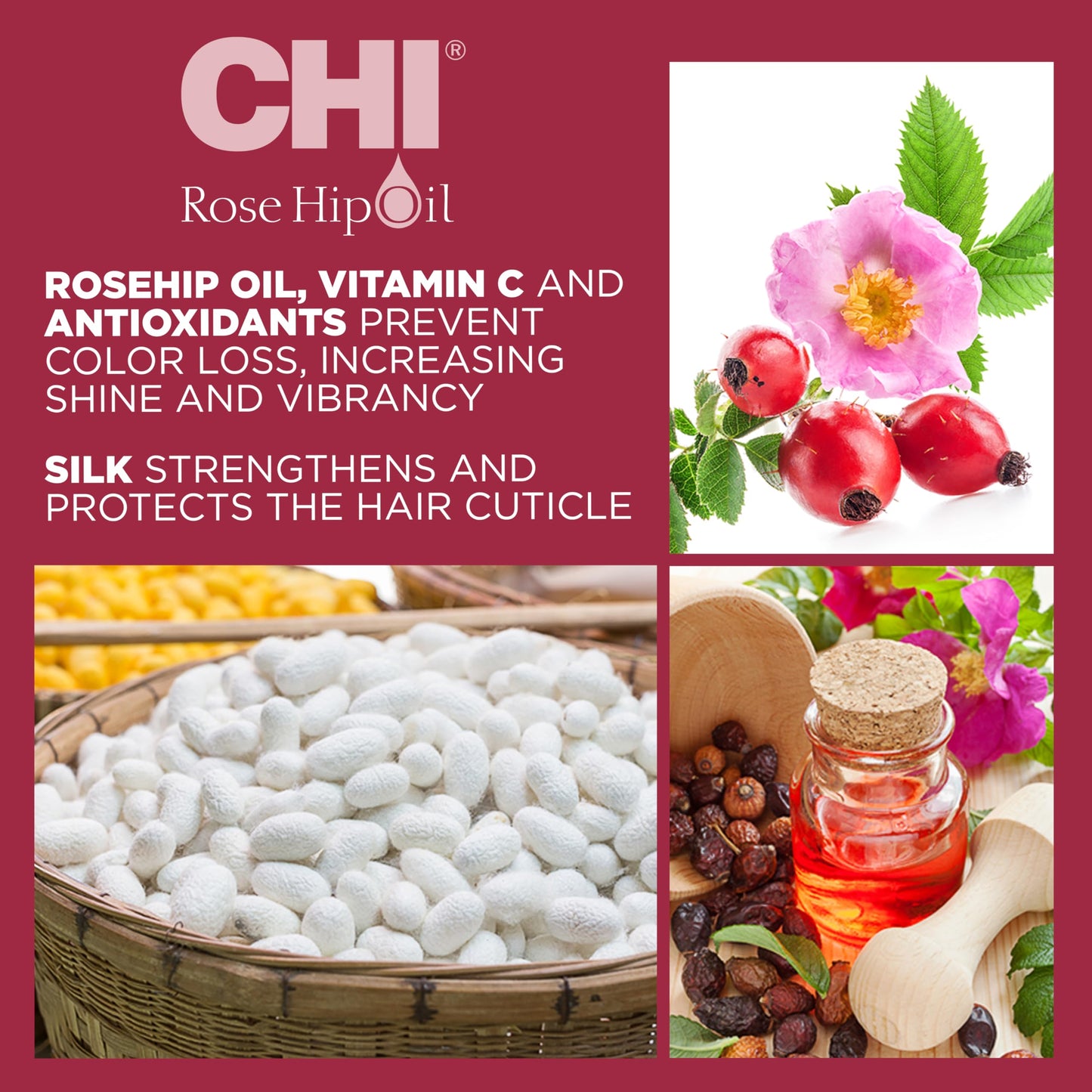 CHI Rose Hip Oi Recovery Treatment 237ml