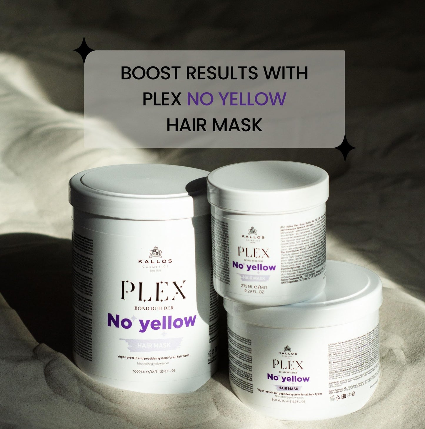 Kallos Plex Bond Builder No Yellow Shampoo 1000ml