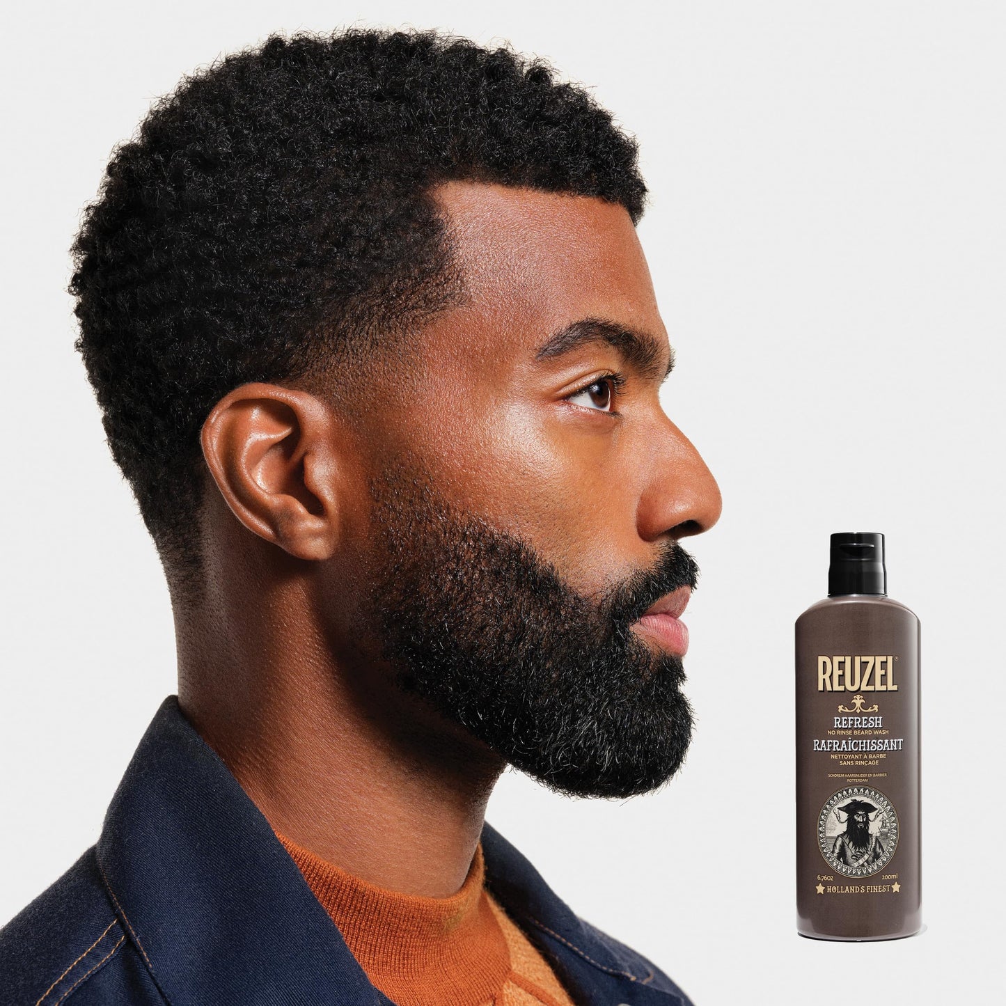Reuzel Refresh No Rinse Beard Wash Shampoo 200ml.
