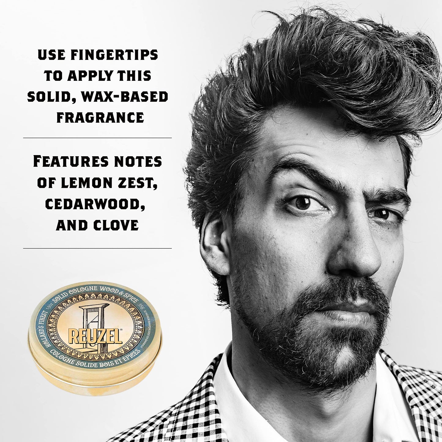 Reuzel Wood & Spice Solid Cologne Balm 35g.